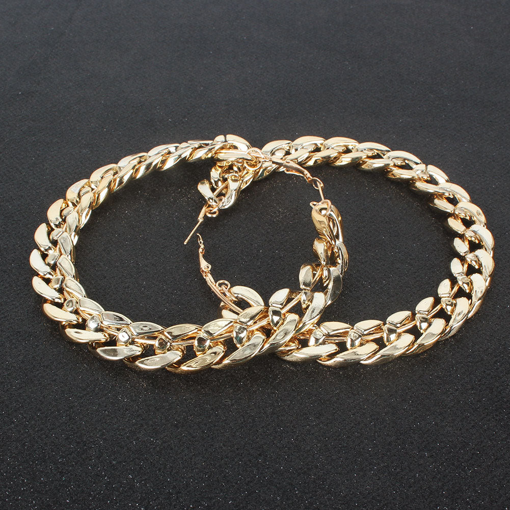 Wholesale Geometric Circular Metal Earrings